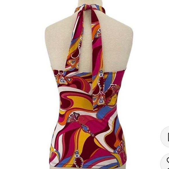 Multicolor Halter Summer Top - Picture 2 of 2